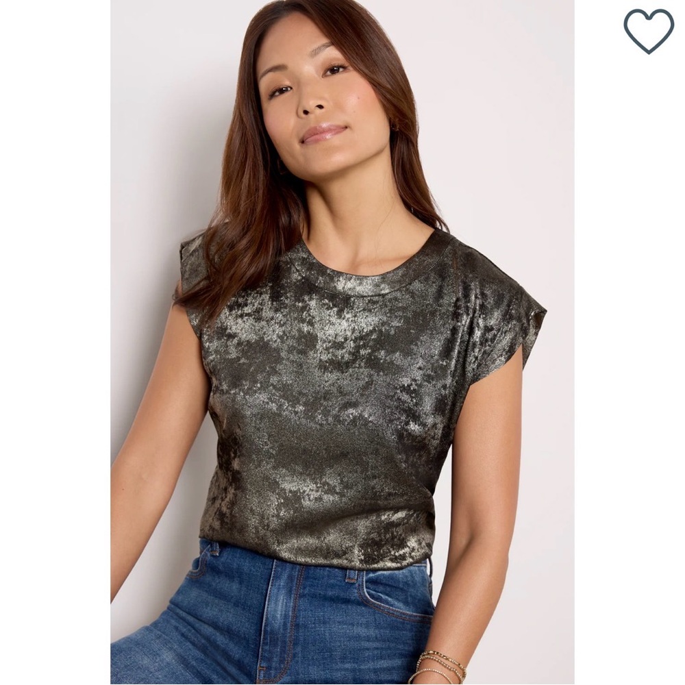 Evereve Metallic Women's Top NWT New $88 Size M